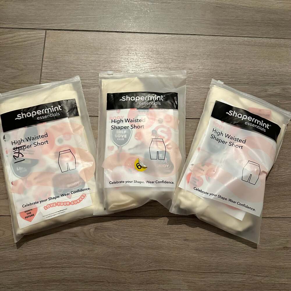 Shapermint set of 3 High Waisted Shaper Short Beige 4XL NIP